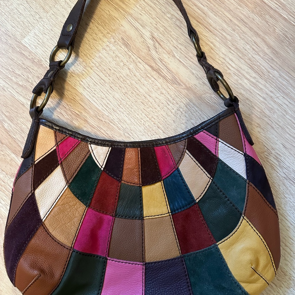 Lucky Brand Colorful Patchwork Shoulder Bag